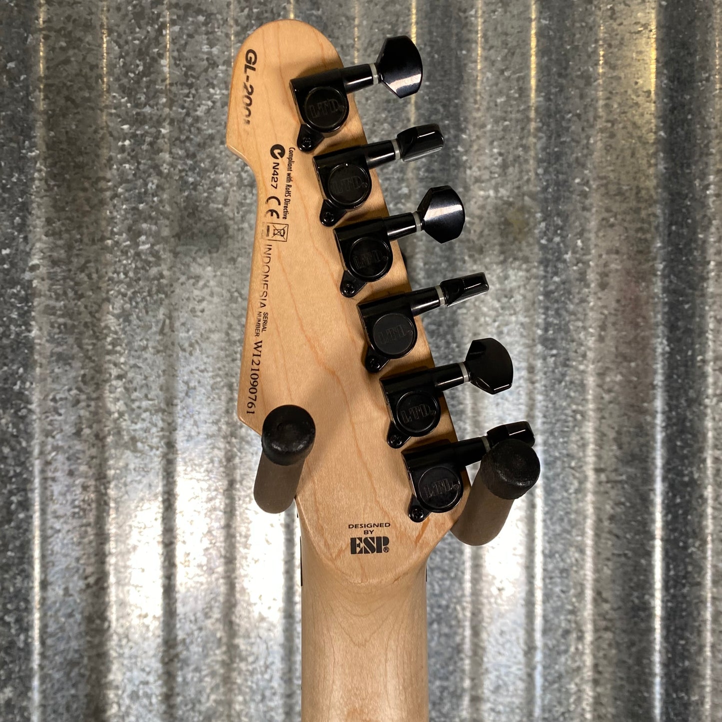 ESP LTD GL-200MT George Lynch Yellow Tiger Stripe Graphic Guitar LGL200MT #0761 Used