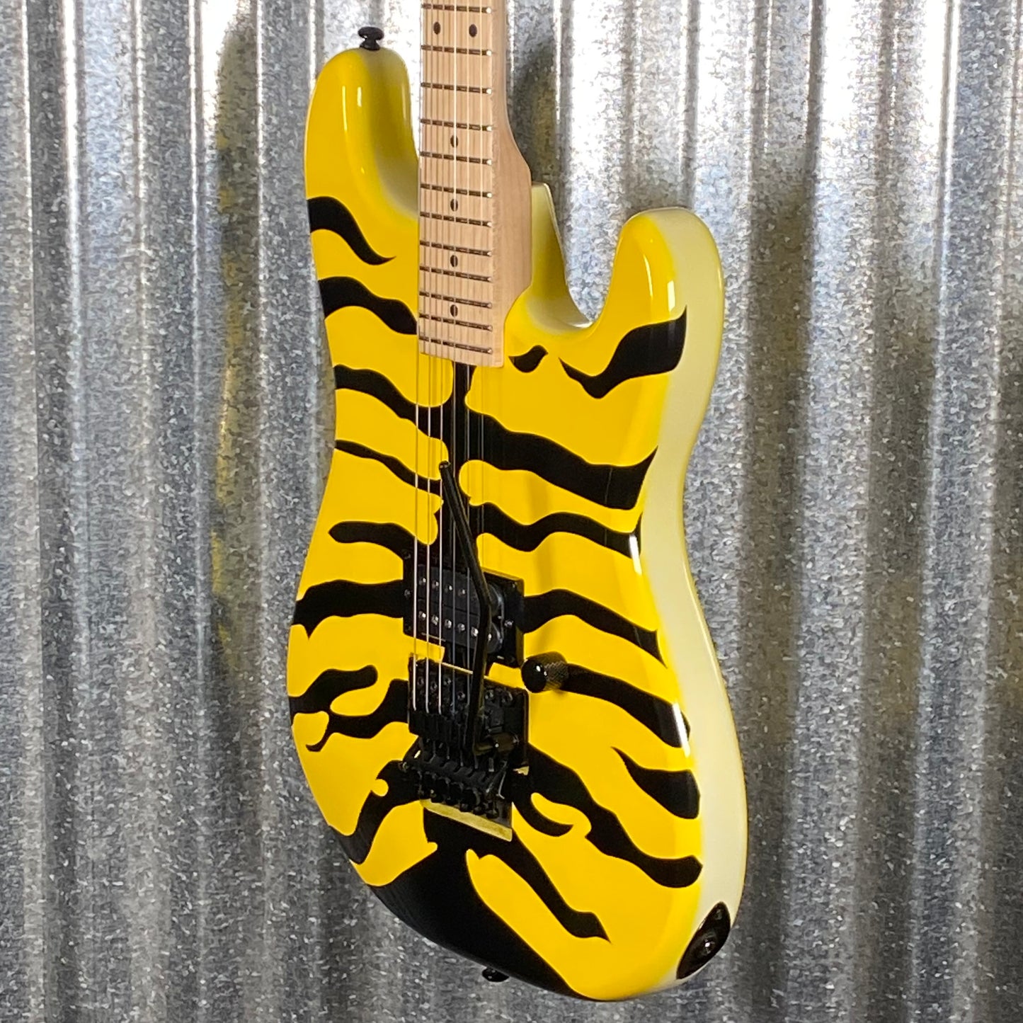 ESP LTD GL-200MT George Lynch Yellow Tiger Stripe Graphic Guitar LGL200MT #0329 Used