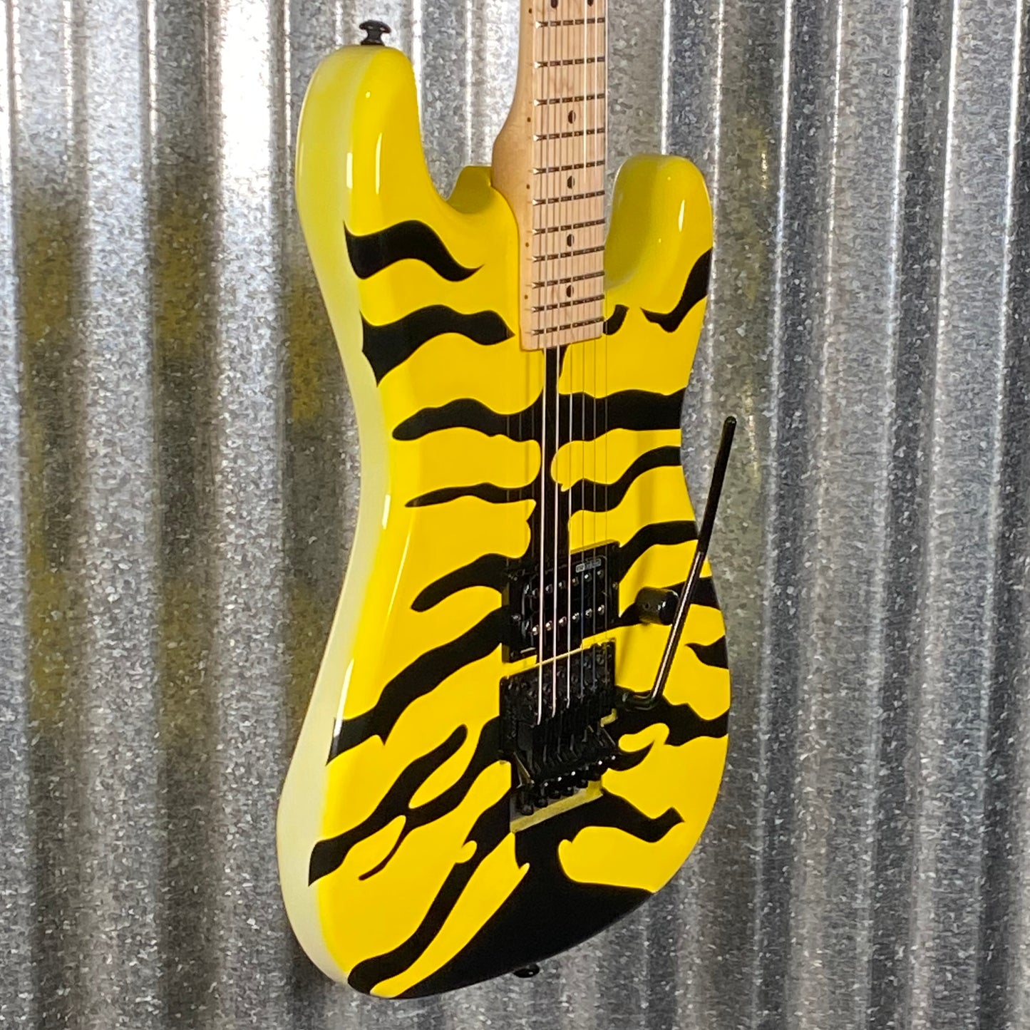 ESP LTD GL-200MT George Lynch Yellow Tiger Stripe Graphic Guitar LGL200MT #2503 Used