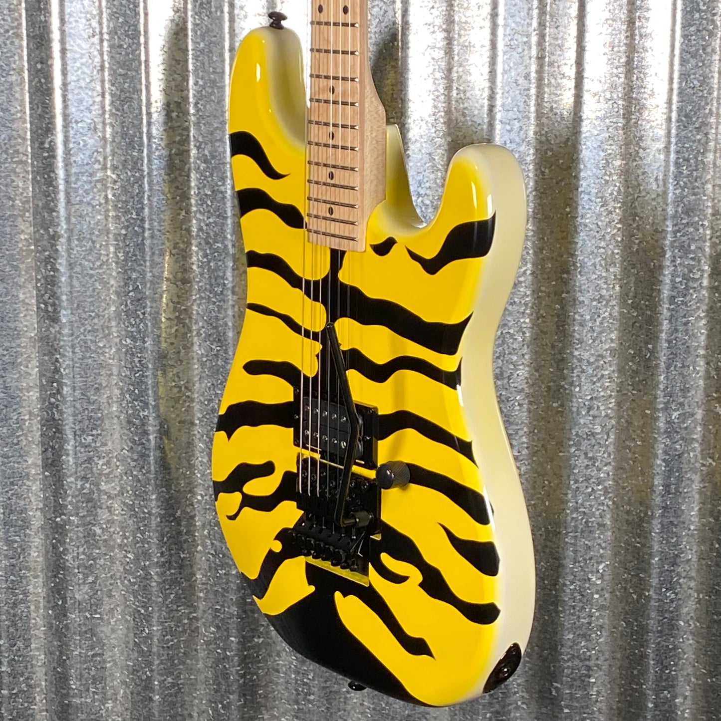 ESP LTD GL-200MT George Lynch Yellow Tiger Stripe Graphic Guitar LGL200MT #1405 Used