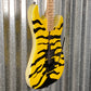 ESP LTD GL-200MT George Lynch Yellow Tiger Stripe Graphic Guitar LGL200MT #1405 Used