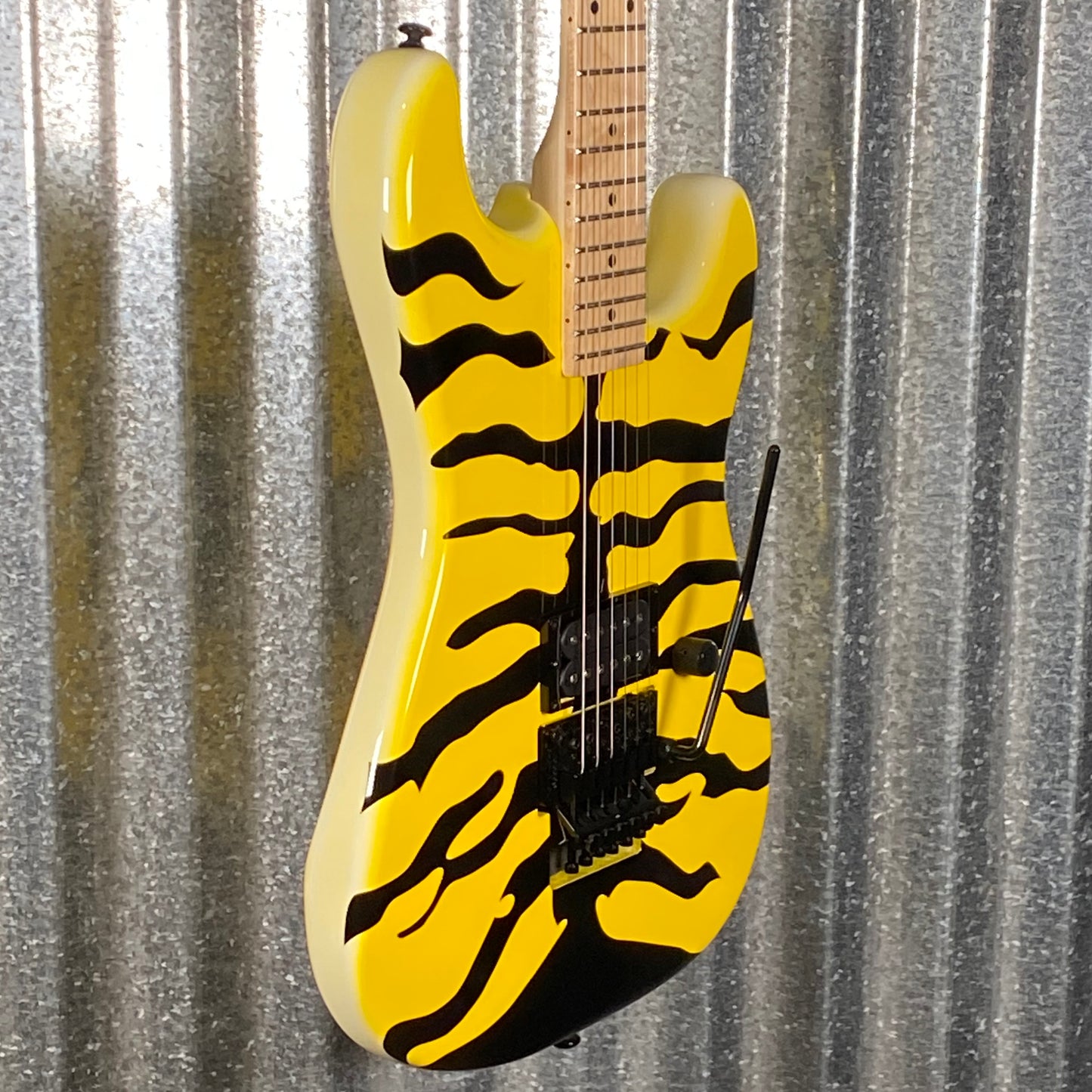 ESP LTD GL-200MT George Lynch Yellow Tiger Stripe Graphic Guitar LGL200MT #1405 Used