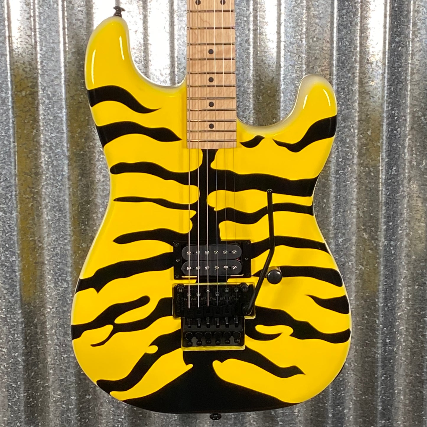 ESP LTD GL-200MT George Lynch Yellow Tiger Stripe Graphic Guitar LGL200MT #1405 Used