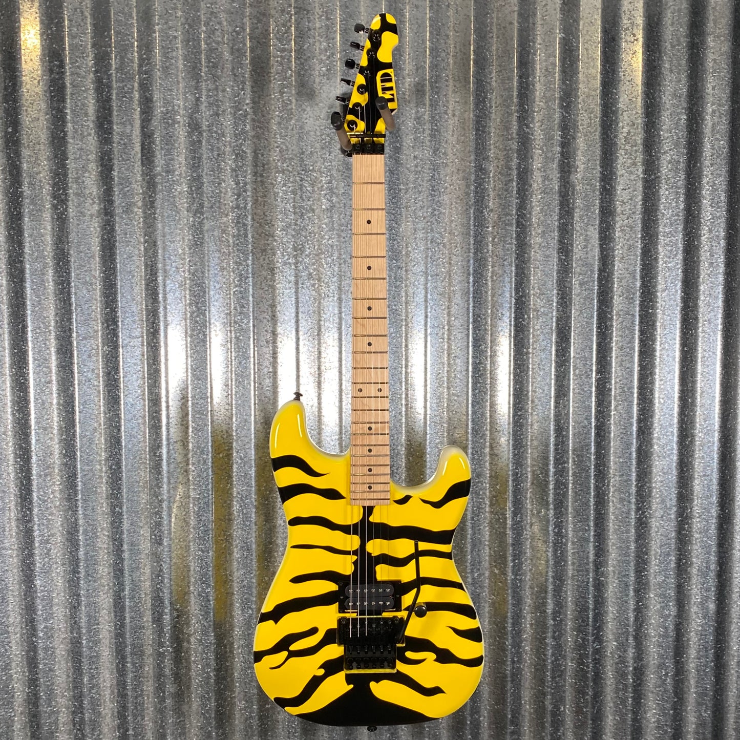 ESP LTD GL-200MT George Lynch Yellow Tiger Stripe Graphic Guitar LGL200MT #1405 Used