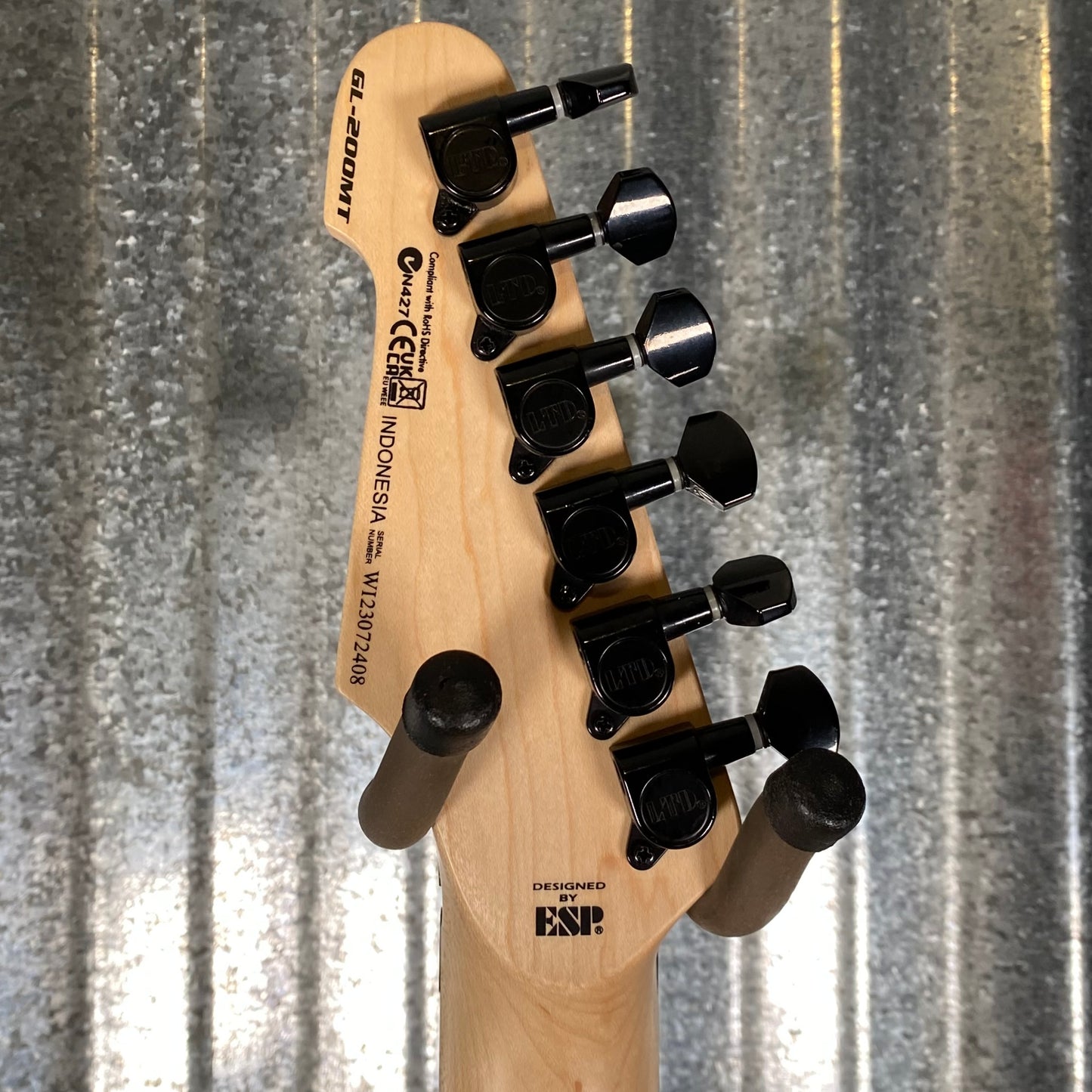 ESP LTD GL-200MT George Lynch Yellow Tiger Stripe Graphic Guitar LGL200MT #2408 Used