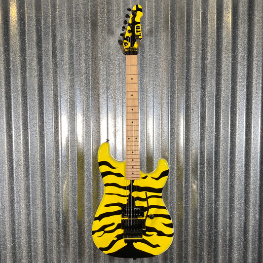 ESP LTD GL-200MT George Lynch Yellow Tiger Stripe Graphic Guitar LGL200MT #2408 Used