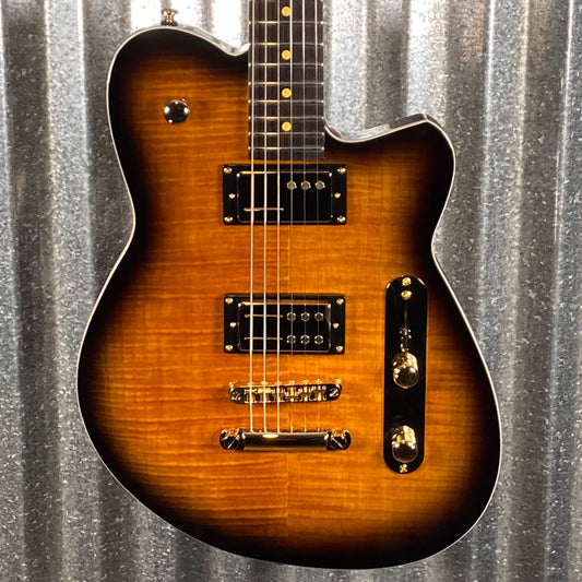 Reverend Charger RA FM Coffee Burst Flame Guitar #65928