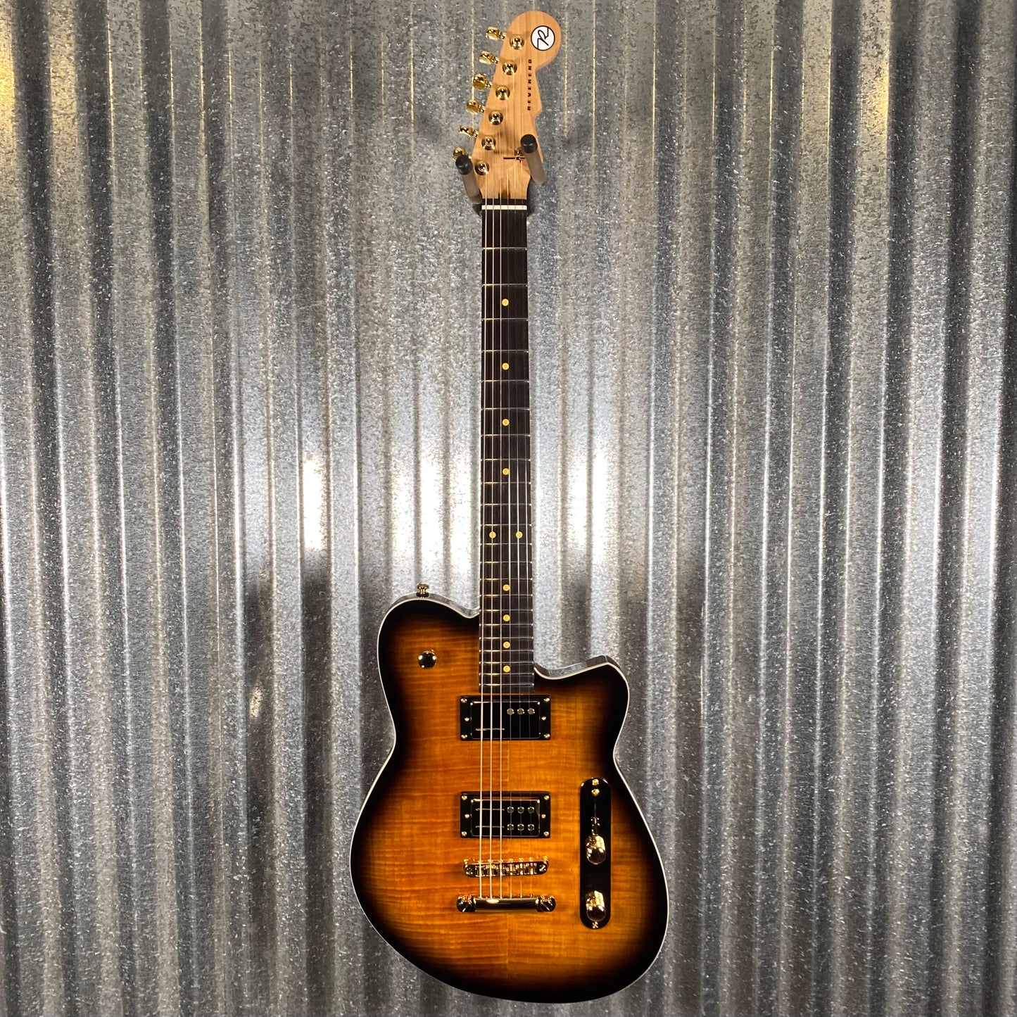 Reverend Charger RA FM Coffee Burst Flame Guitar #65928