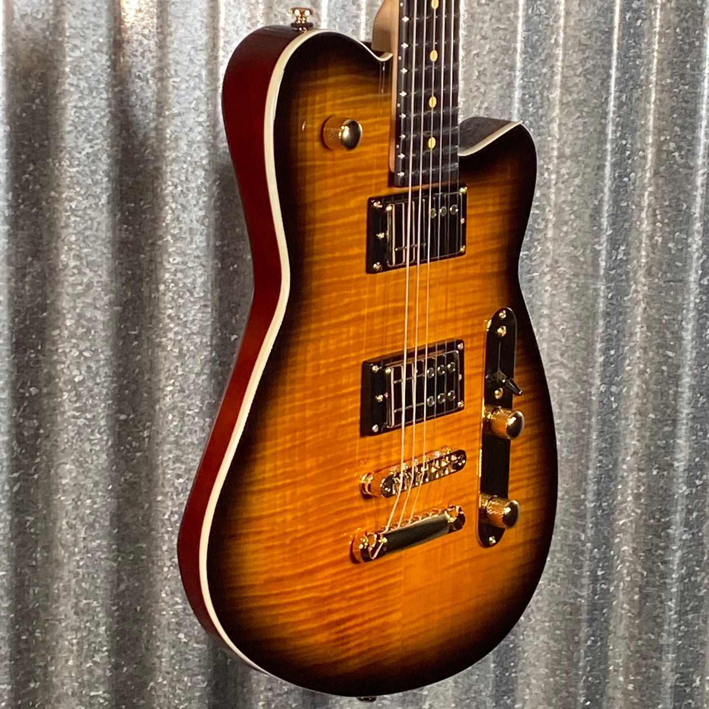 Reverend Charger RA FM Coffee Burst Flame Guitar #65926