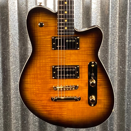 Reverend Charger RA FM Coffee Burst Flame Guitar #65926
