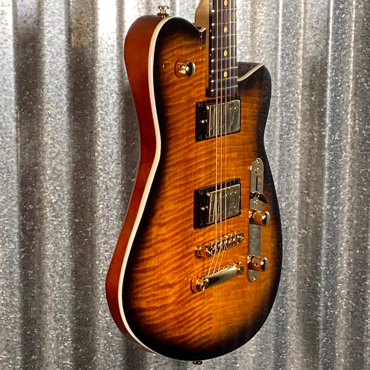 Reverend Charger RA FM Coffee Burst Flame Guitar #67638