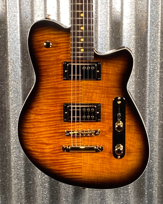 Reverend Charger RA FM Coffee Burst Flame Guitar #67638