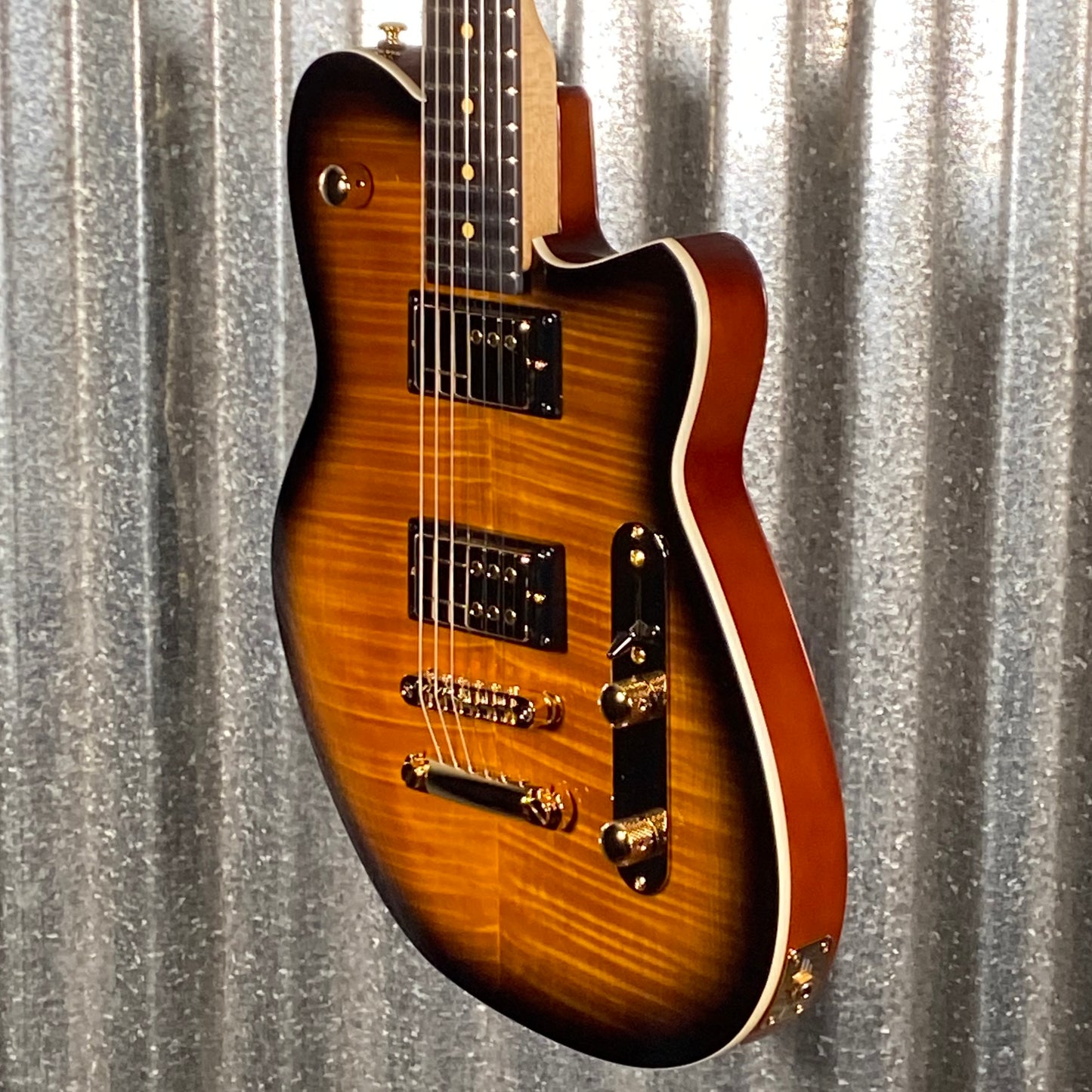 Reverend Charger RA FM Coffee Burst Flame Guitar #67630