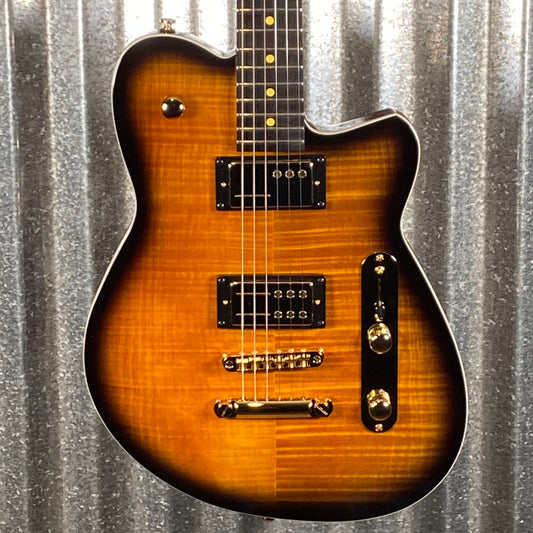 Reverend Charger RA FM Coffee Burst Flame Guitar #67637