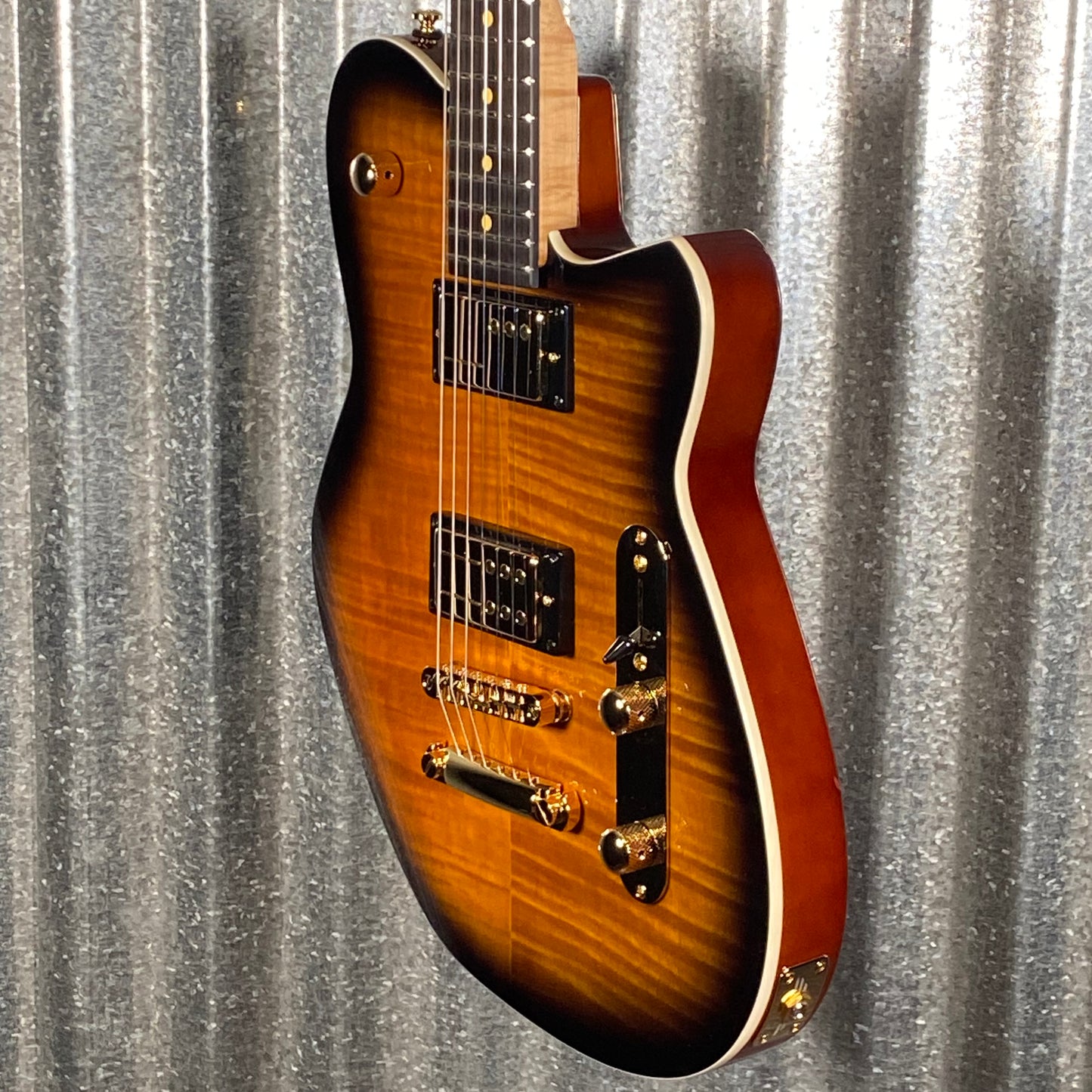 Reverend Charger RA FM Coffee Burst Flame Guitar #67635