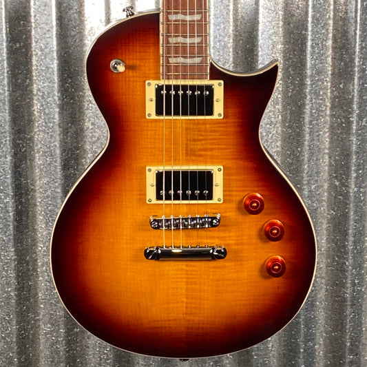 ESP LTD EC-256 Flame Dark Brown Sunburst Guitar LEC256FMDBSB #0677 Used