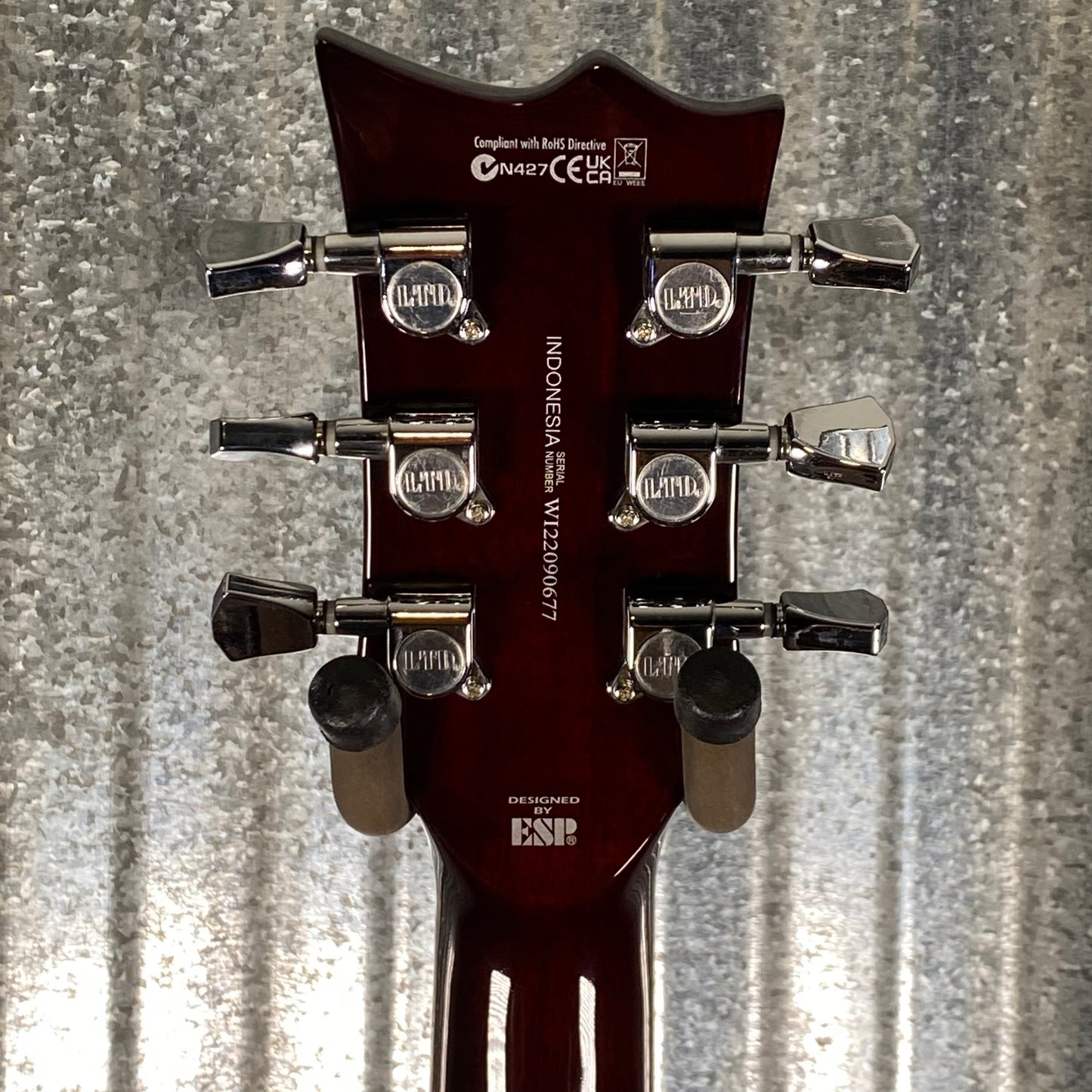 ESP LTD EC-256 Flame Dark Brown Sunburst Guitar LEC256FMDBSB #0677 Used