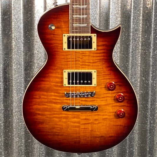 ESP LTD EC-256 Flame Dark Brown Sunburst Guitar LEC256FMDBSB #0670 Used