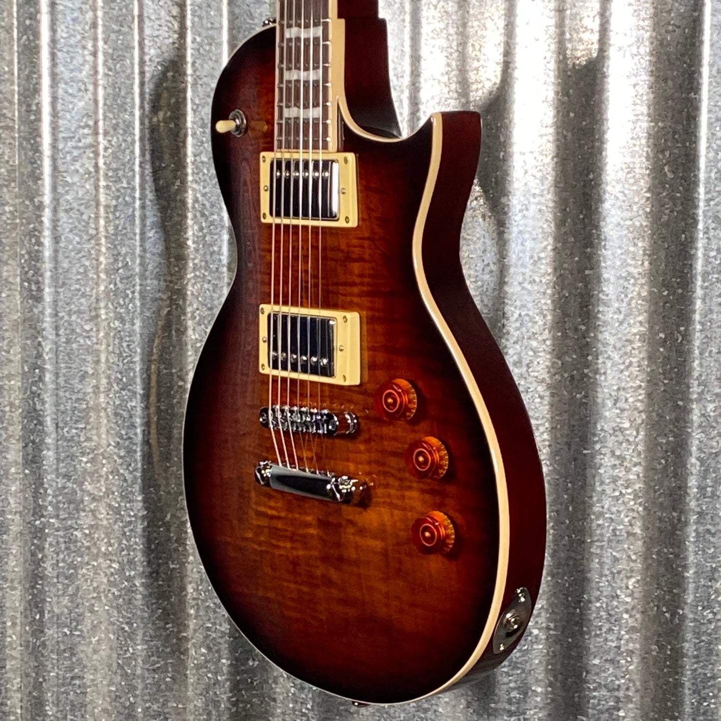 ESP LTD EC-256 Flame Dark Brown Sunburst Guitar LEC256FMDBSB #3005 Used