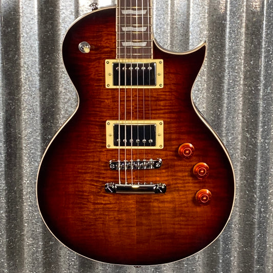 ESP LTD EC-256 Flame Dark Brown Sunburst Guitar LEC256FMDBSB #3005 Used