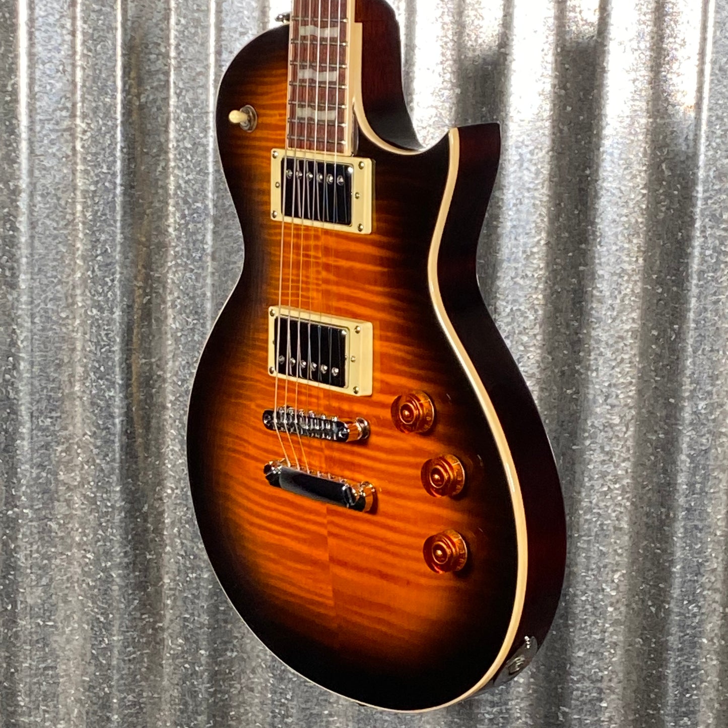 ESP LTD EC-256 Flame Dark Brown Sunburst Guitar LEC256FMDBSB #0426 Used