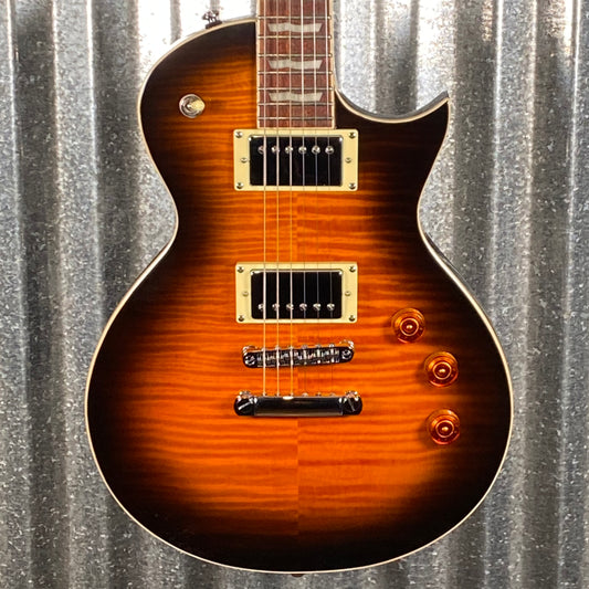 ESP LTD EC-256 Flame Dark Brown Sunburst Guitar LEC256FMDBSB #0426 Used