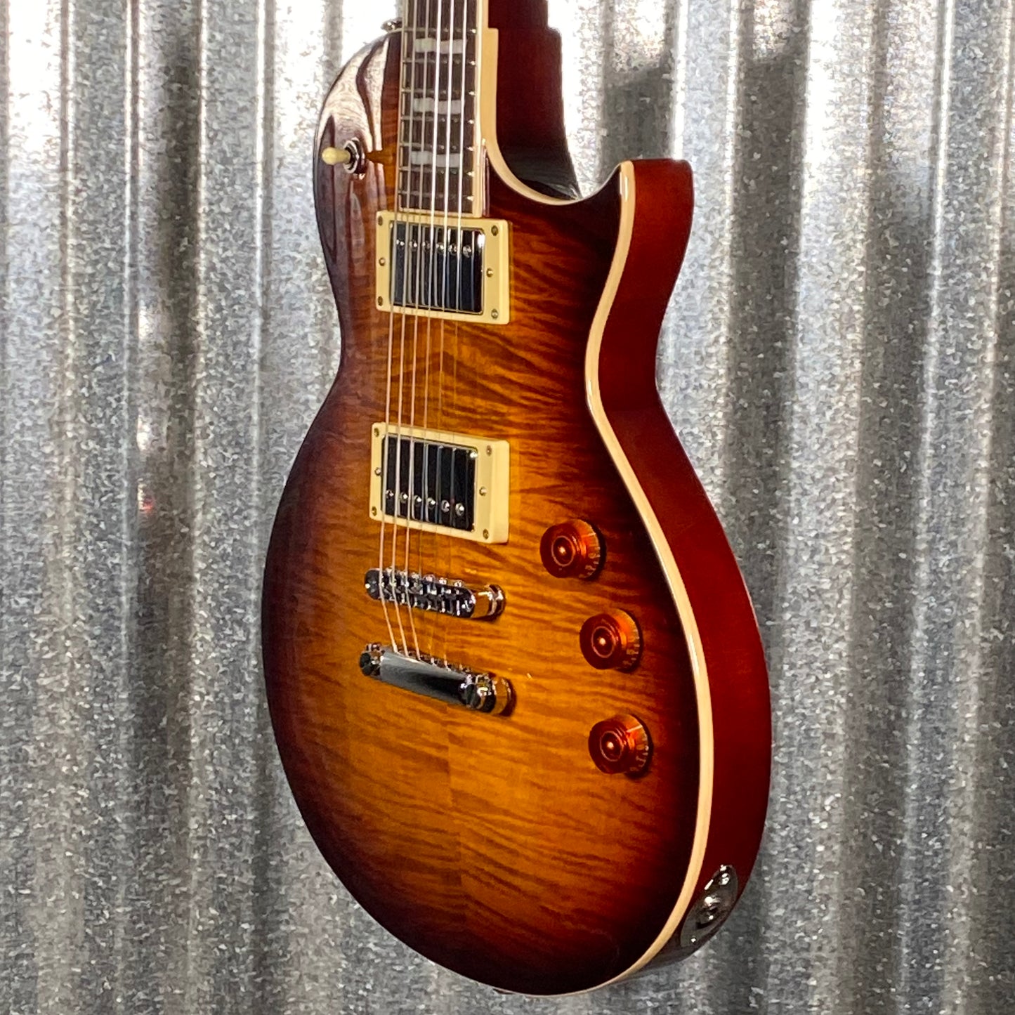 ESP LTD EC-256 Flame Dark Brown Sunburst Guitar LEC256FMDBSB #1460 Used