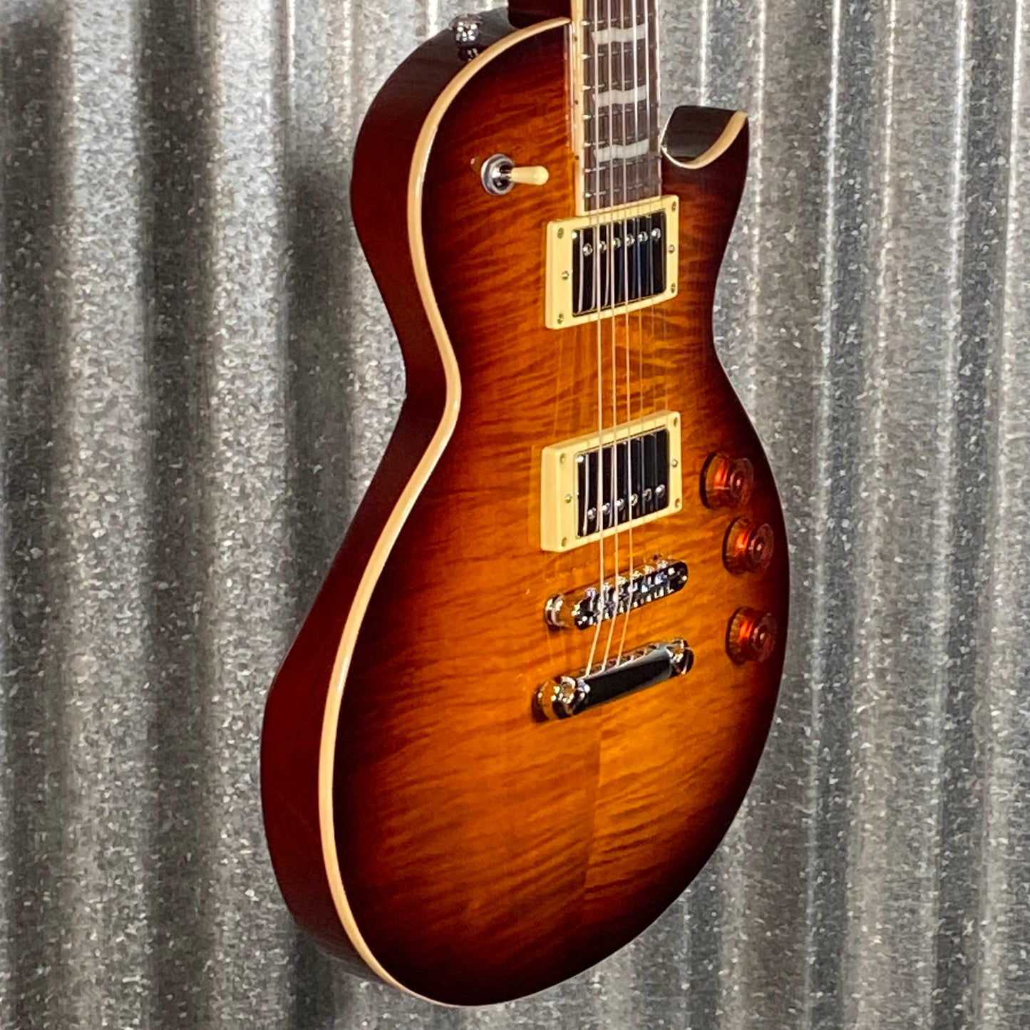 ESP LTD EC-256 Flame Dark Brown Sunburst Guitar LEC256FMDBSB #1460 Used