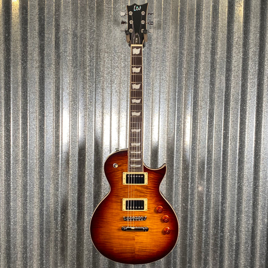 ESP LTD EC-256 Flame Dark Brown Sunburst Guitar LEC256FMDBSB #1460 Used