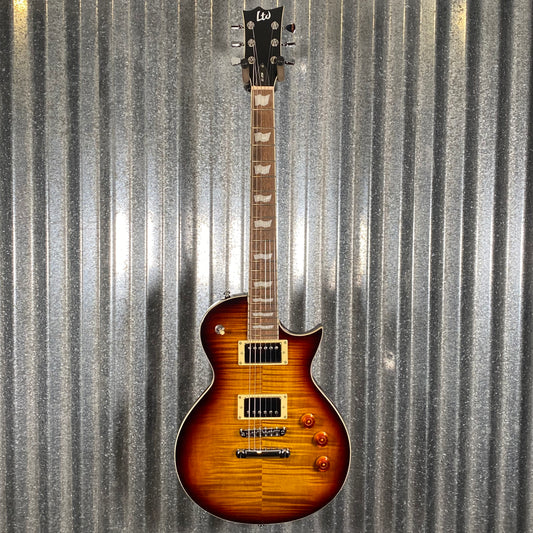ESP LTD EC-256 Flame Dark Brown Sunburst Guitar LEC256FMDBSB #2422 Used