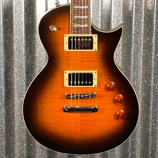 ESP LTD EC-256 Flame Dark Brown Sunburst Guitar LEC256FMDBSB #0333 Used