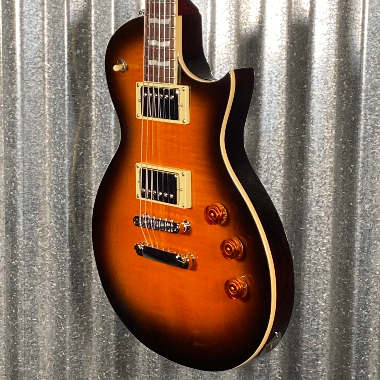 ESP LTD EC-256 Flame Dark Brown Sunburst Guitar LEC256FMDBSB #1872 Used