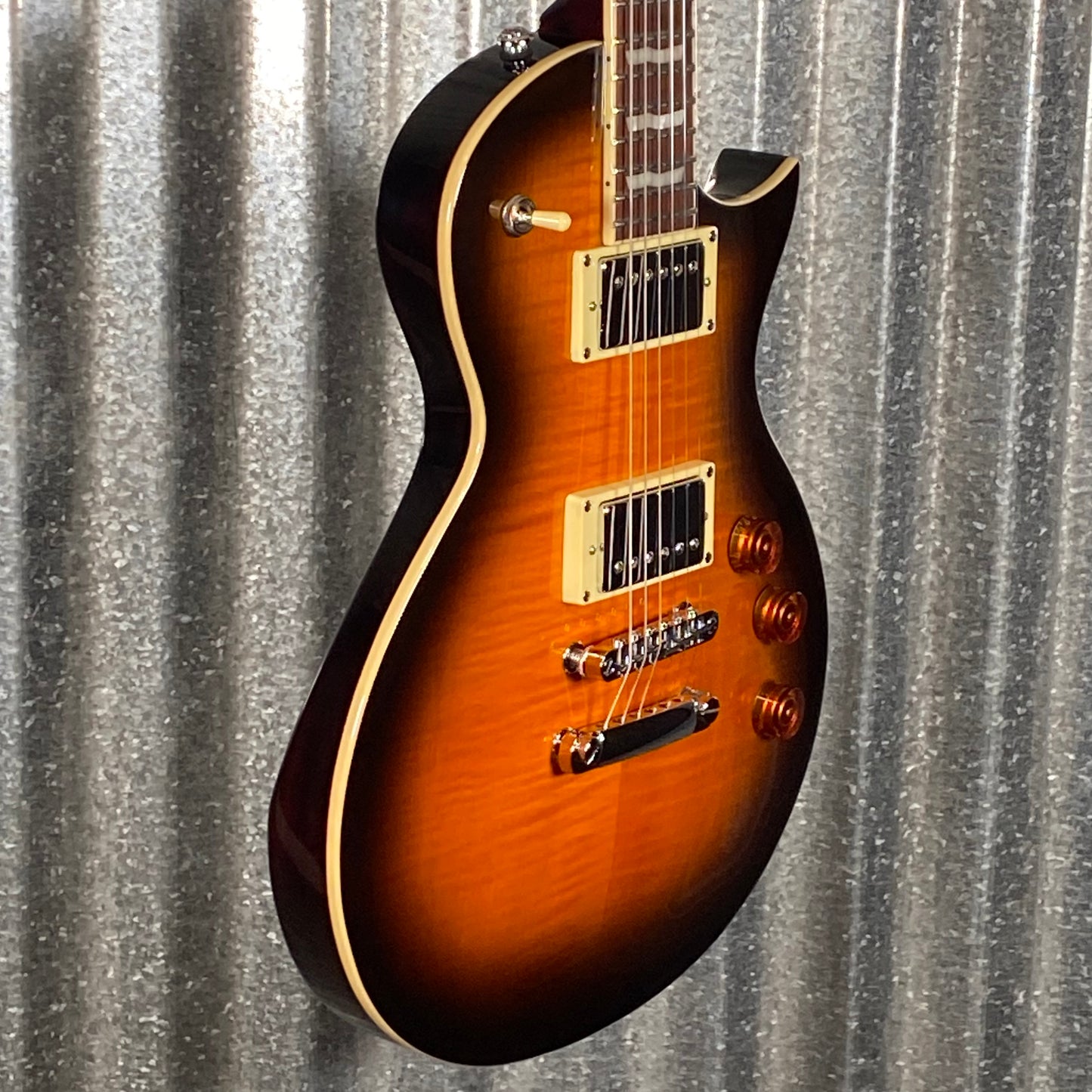 ESP LTD EC-256 Flame Dark Brown Sunburst Guitar LEC256FMDBSB #1872 Used