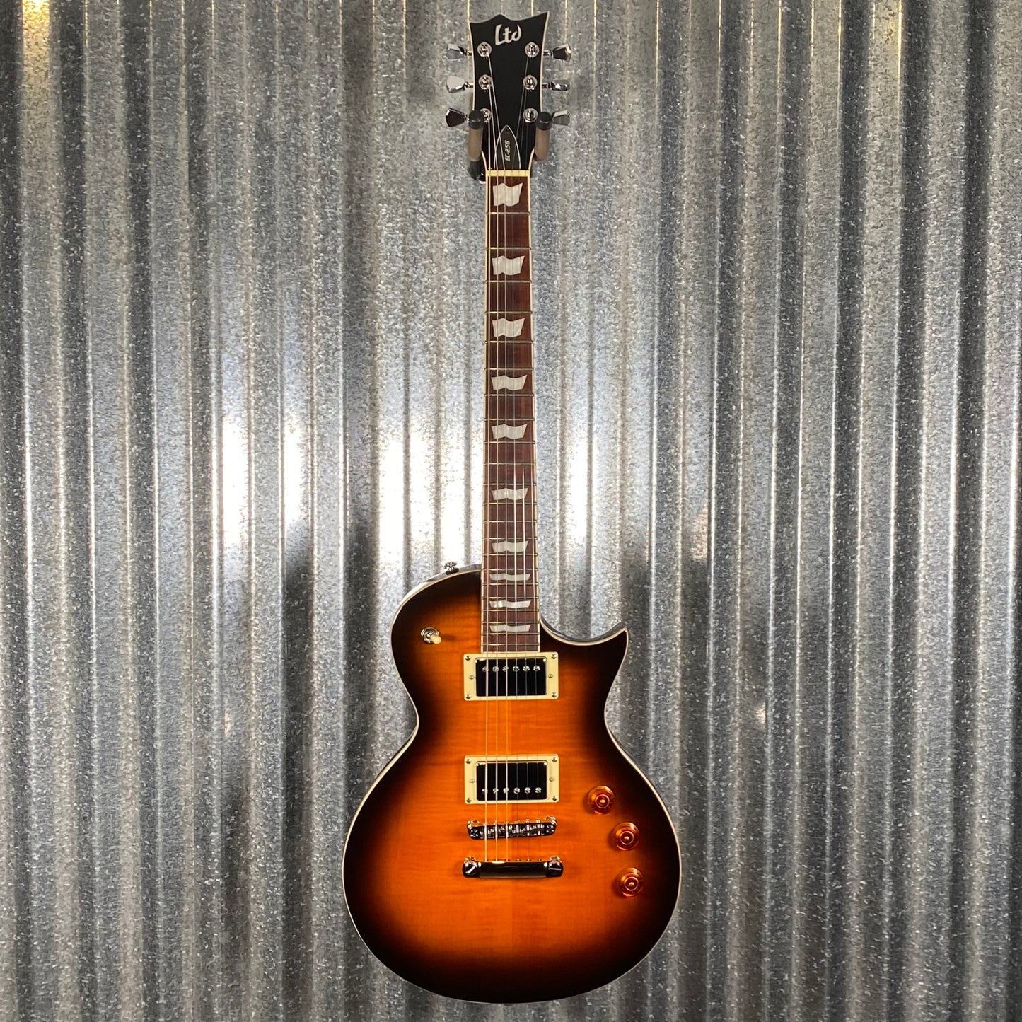 ESP LTD EC-256 Flame Dark Brown Sunburst Guitar LEC256FMDBSB #1872 Used