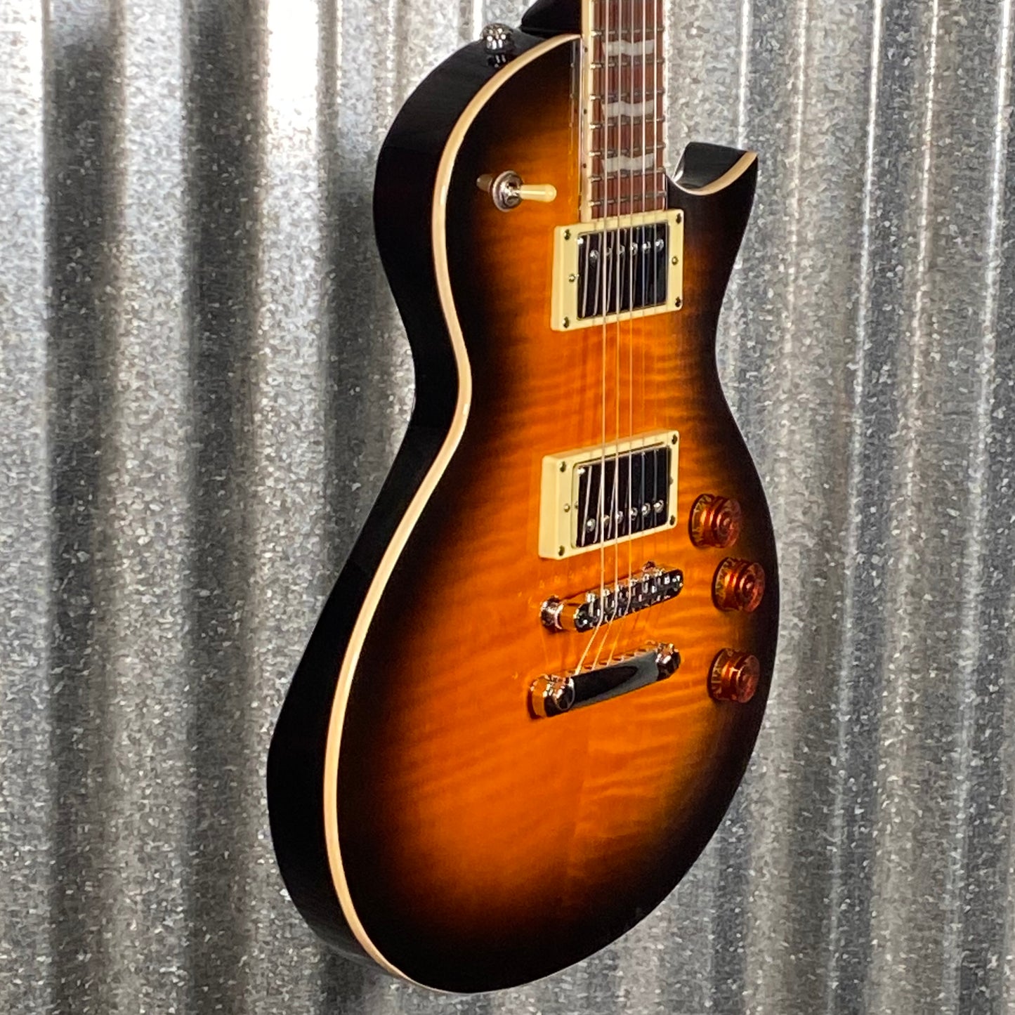 ESP LTD EC-256 Flame Dark Brown Sunburst Guitar LEC256FMDBSB #0275 Used