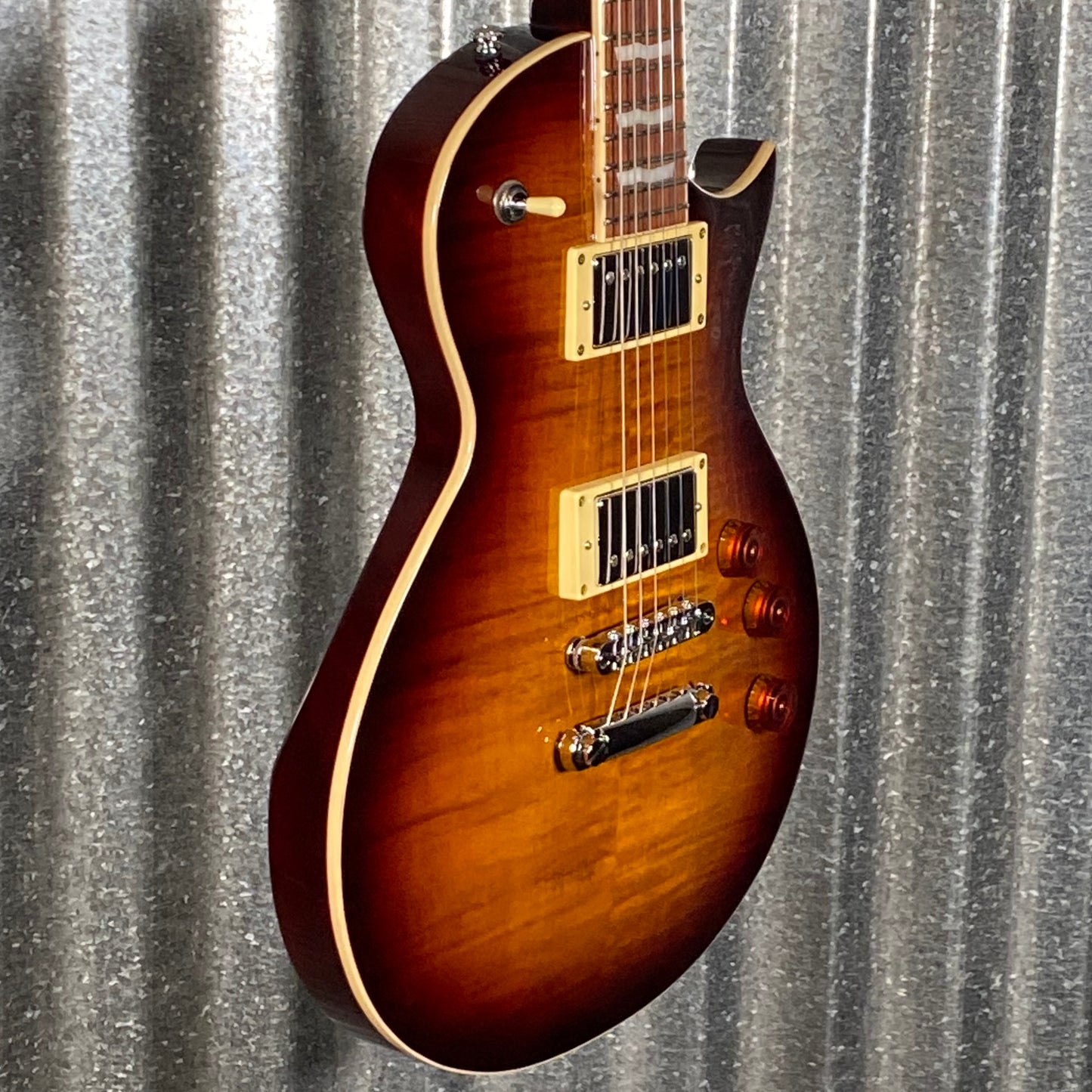 ESP LTD EC-256 Flame Dark Brown Sunburst Guitar LEC256FMDBSB #2722 Used