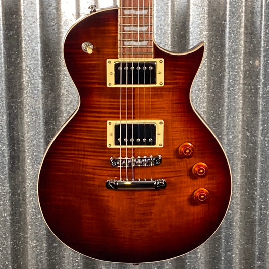 ESP LTD EC-256 Flame Dark Brown Sunburst Guitar LEC256FMDBSB #4357 Used