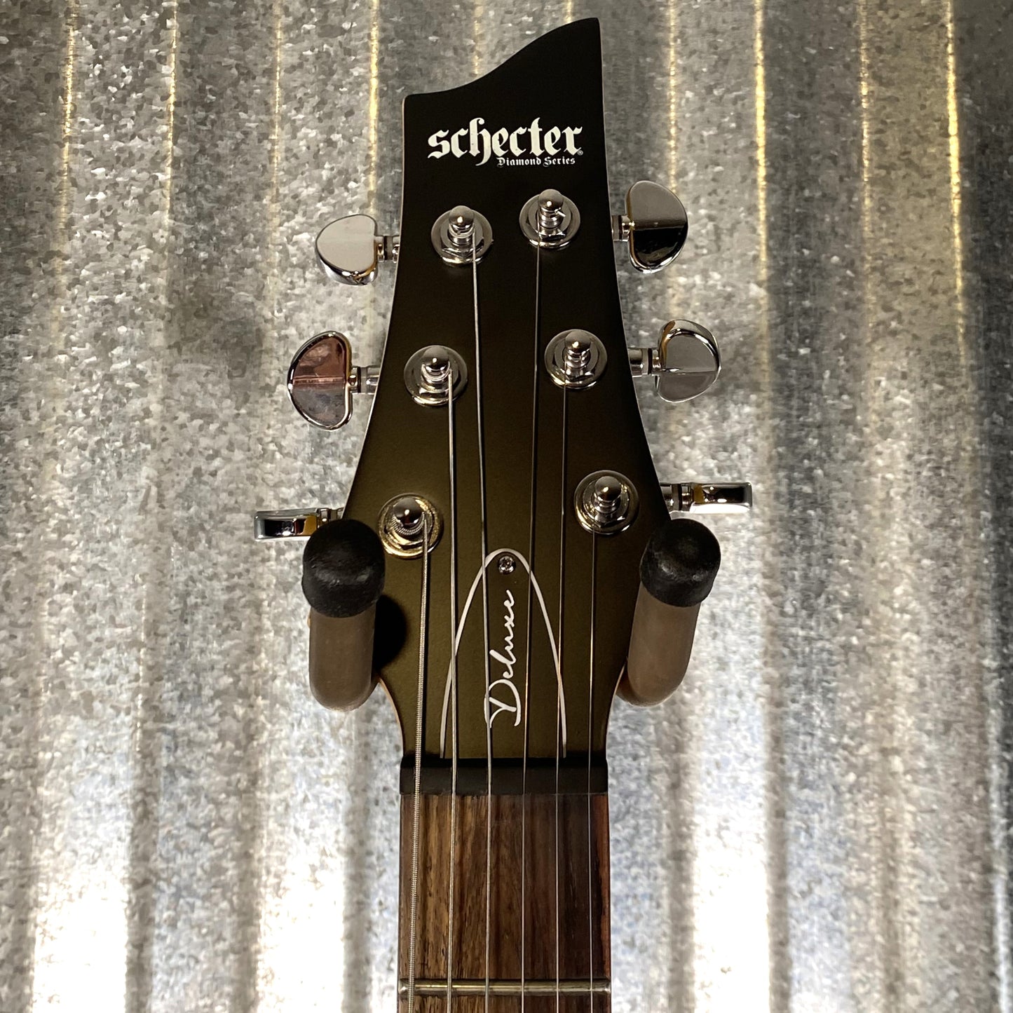 Schecter C-6 Deluxe Satin Black Guitar #0025