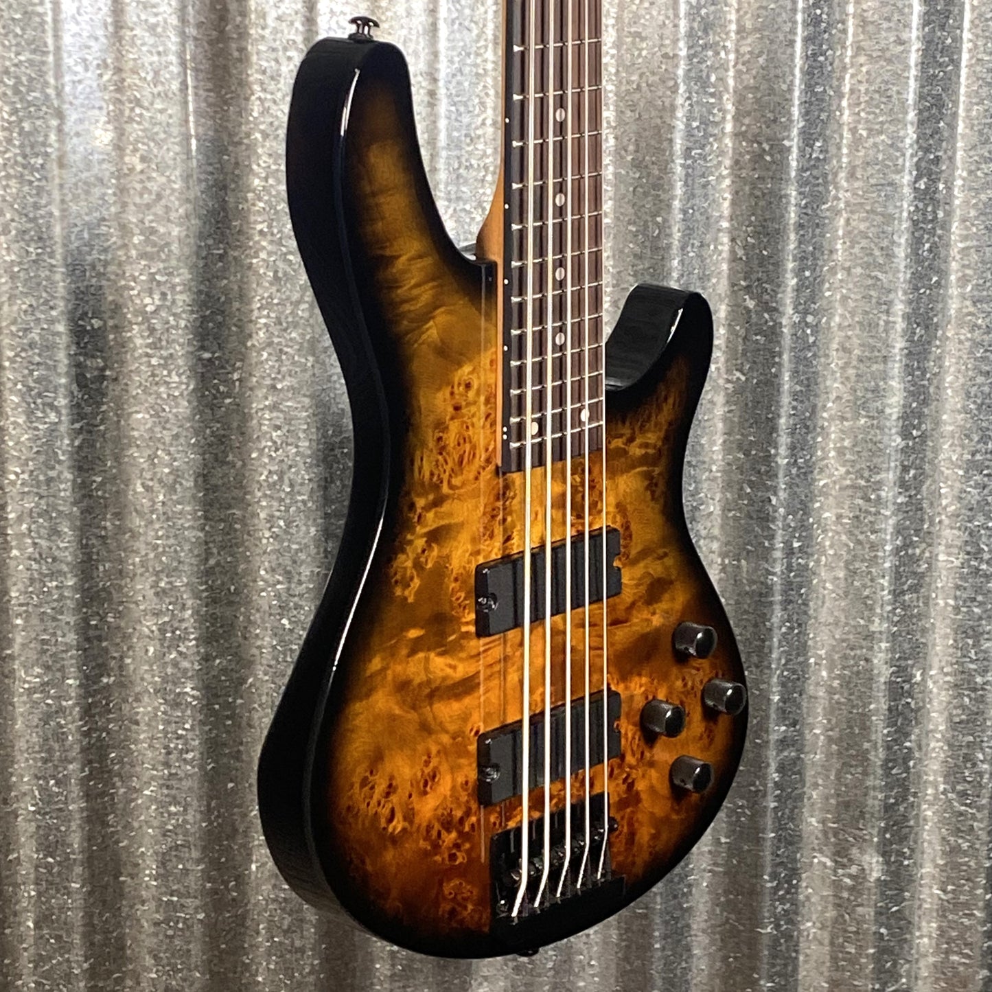 Schecter C-5 Standard Tobacco Burl 5 String Bass #0921 Blem