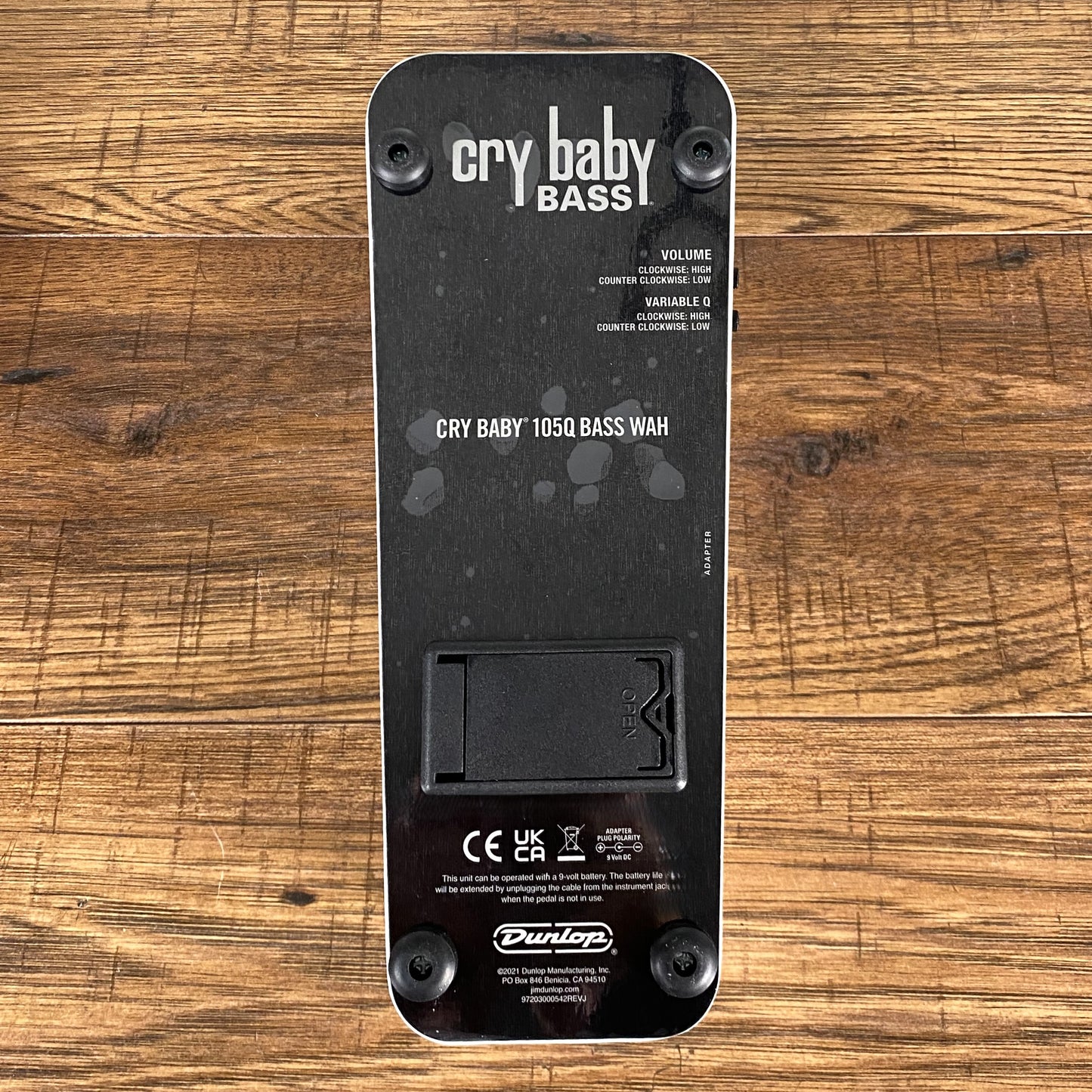 Dunlop 105Q Bass Cry Baby Optical Wah Bass Guitar Effect Pedal B Stock