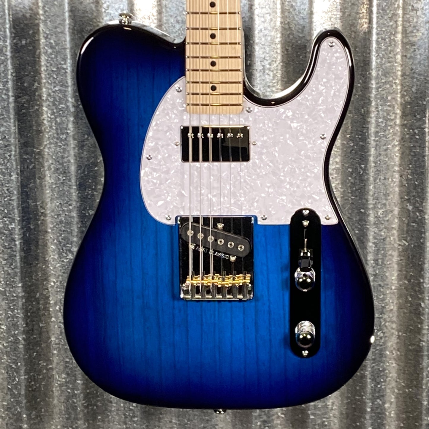 G&L USA Fullerton Deluxe ASAT Classic Bluesboy Blueburst Guitar & Bag #2022