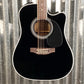 Takamine EF381SC Cutaway 12 String Acoustic Electric Guitar Black & Case Japan #0172