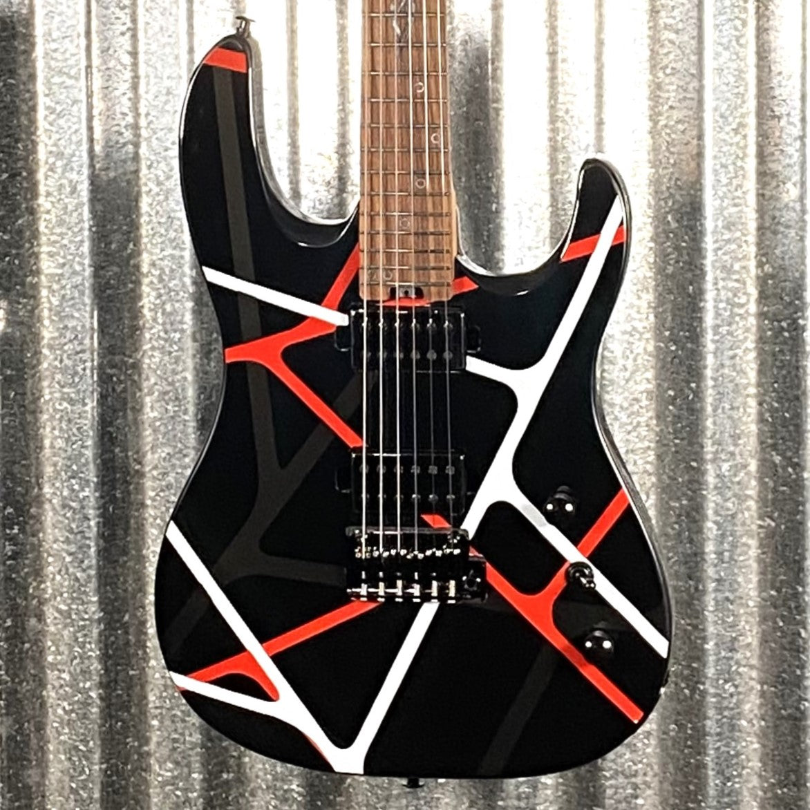 Westcreek JX-50 HH Black Red White Stripe Guitar #0019 Used