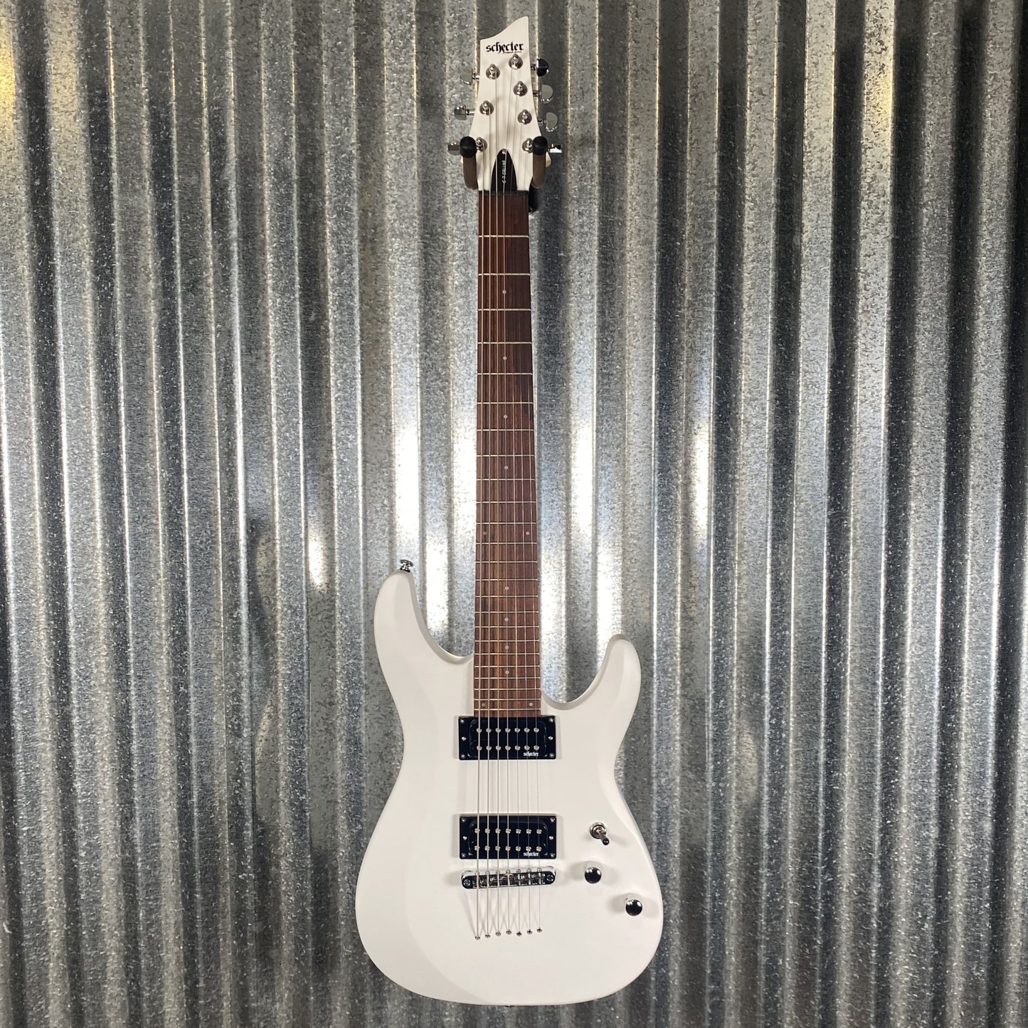 Schecter C-7 Deluxe 7 String Satin White Guitar #3174