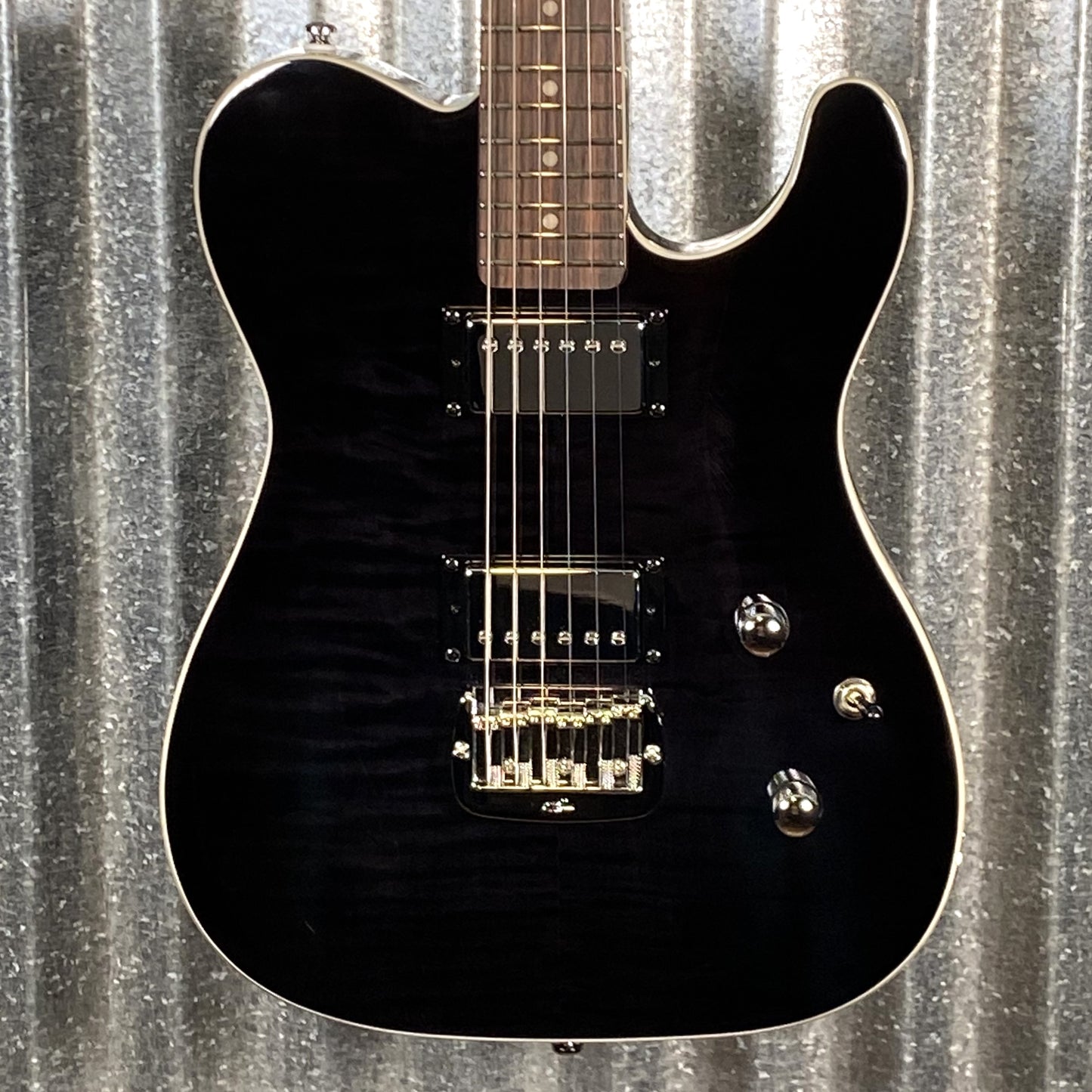 G&L Tribute ASAT Deluxe Trans Black Guitar #2079 Used