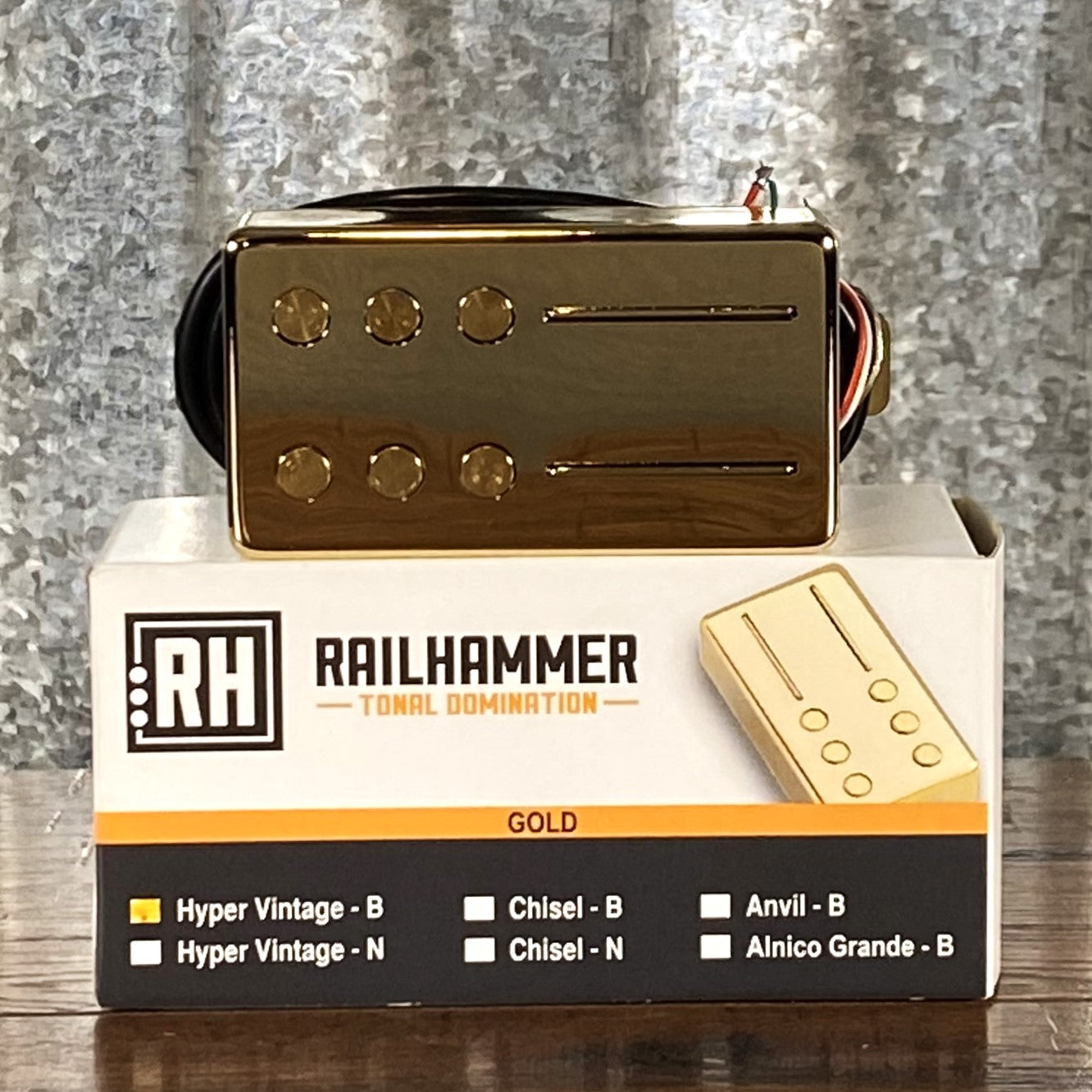 Railhammer Hyper Vintage Bridge Gold Humbucker Guitar Pickup