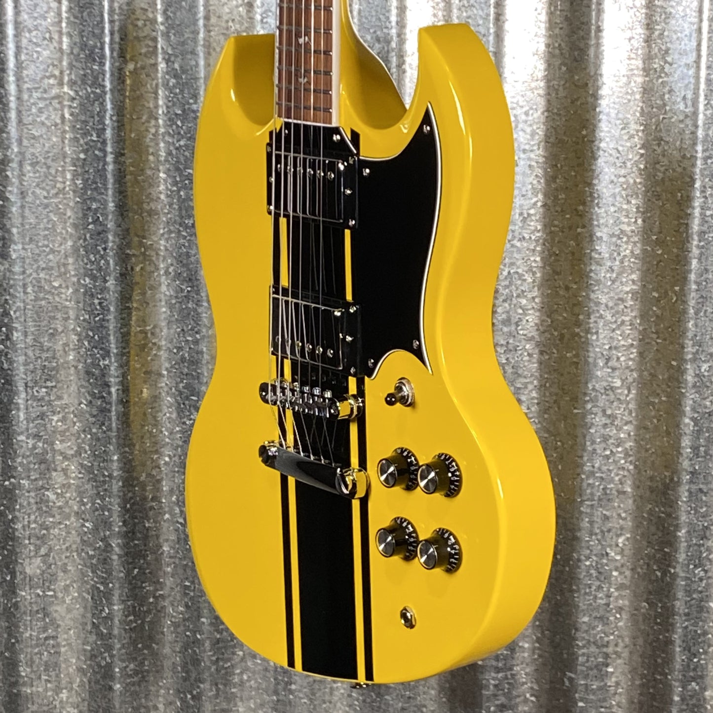 Westcreek Guitars Racer SG Offset Style Bumble-B Yellow #0040 Used