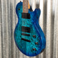 Schecter Solo-II Standard Ocean Blue Burst Burl Guitar #0502 Blem
