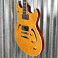 Reverend Limited Edition Manta Ray Semi Hollow Body Archtop Vintage Clear Natural Guitar & Case #10