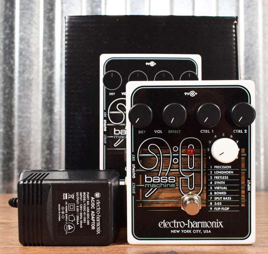 Electro-Harmonix EHX Bass9 Bass Machine Synth Guitar Effect Pedal